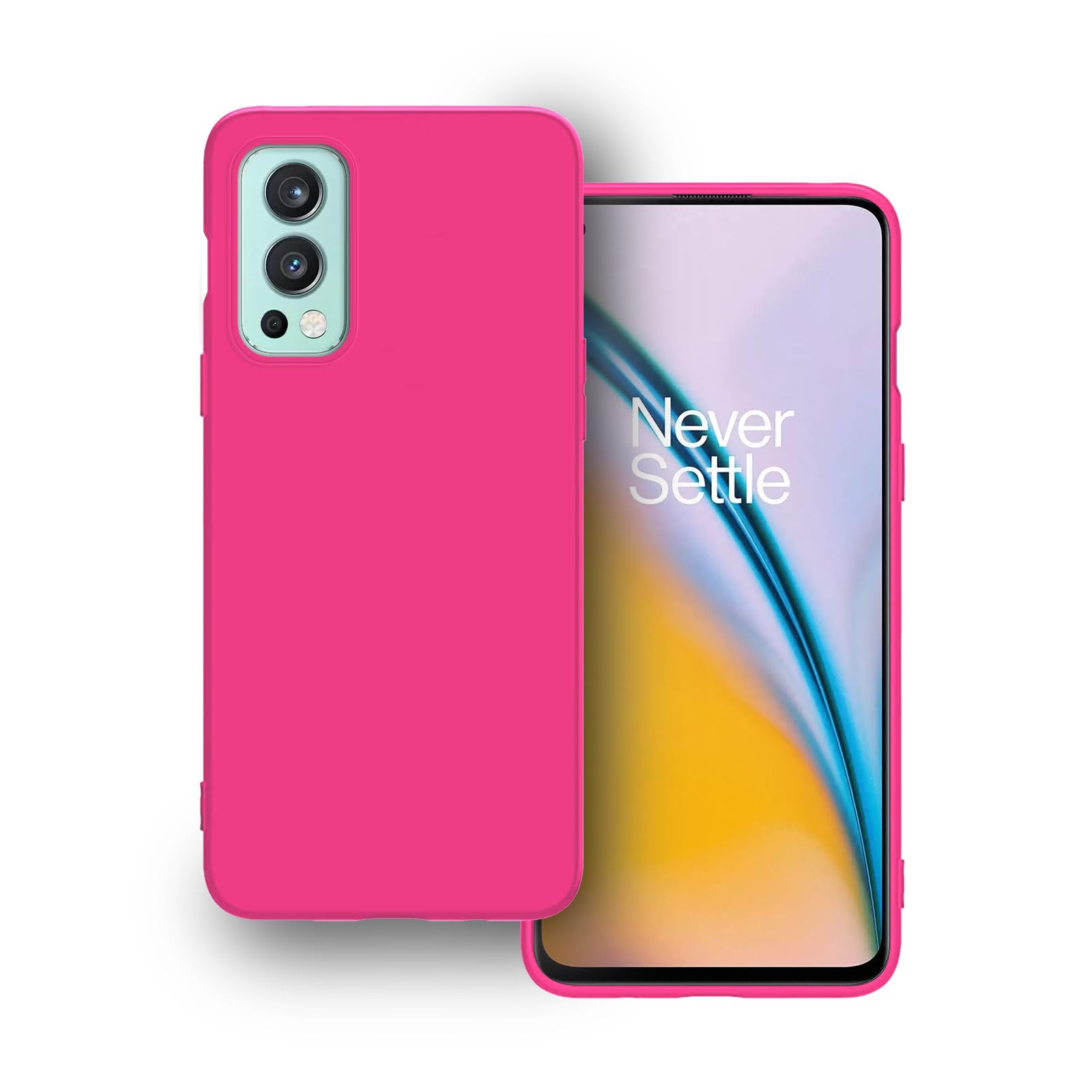 Plus Protection Matte Finished Back Cover Case for OnePlus Nord 2 5G | Rubberized TPU | Slim Thin Soft Matte Flexible Matte Touch Shockproof - Neon Pink (B0CKJ3J7VN) Amazon Price History, Amazon Price Tracker
