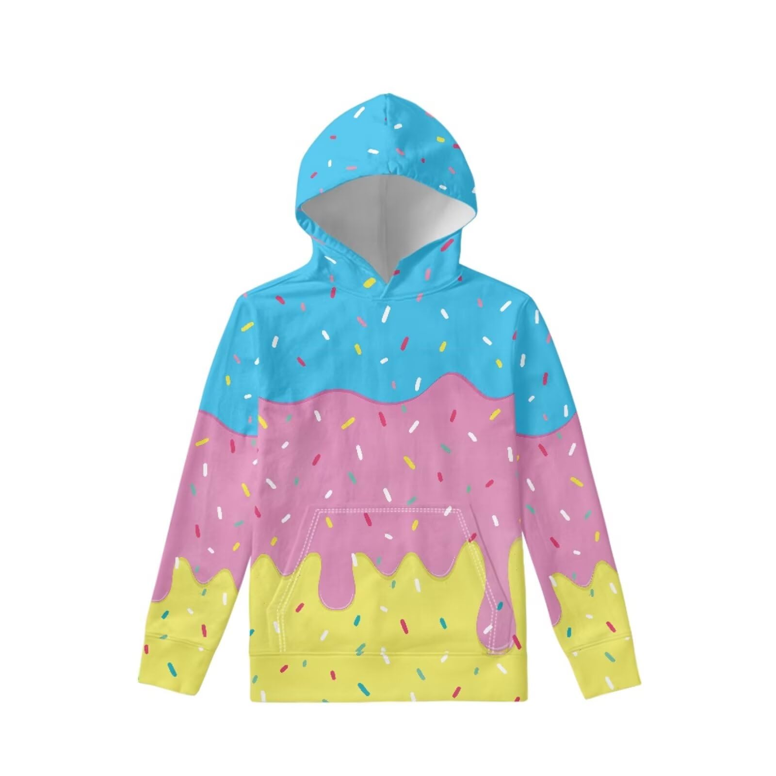Coloranimal Unisex Girls and Boys Long Sleeve Hoodies Hoody Athletic Pullover Sweatshirts Tops Age 6-16year