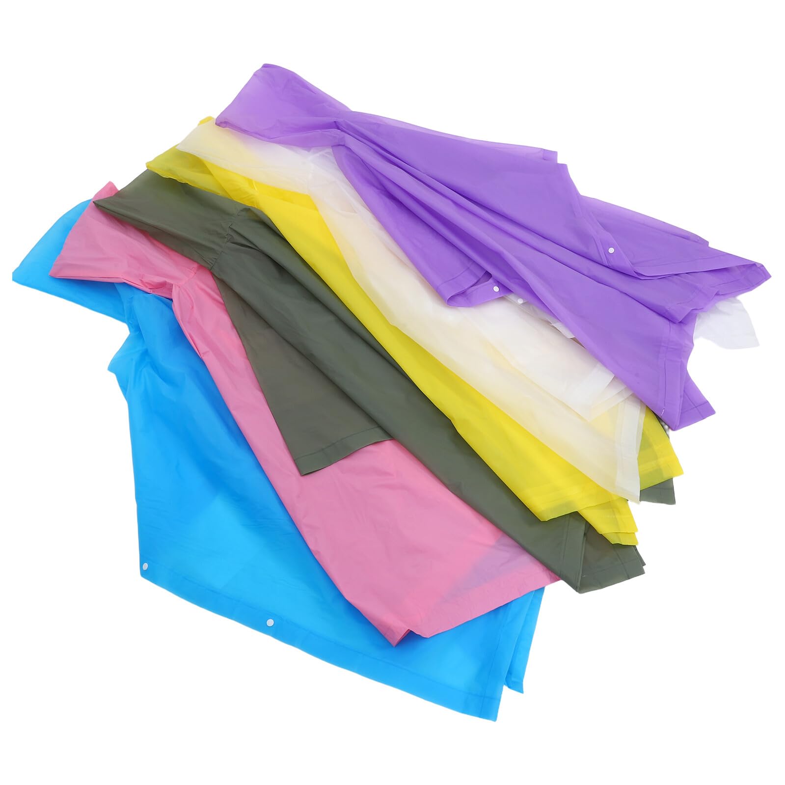 Ciieeo Poncho de Lluvia Portátil para Exteriores Pvc, Paquete de 6 Piezas