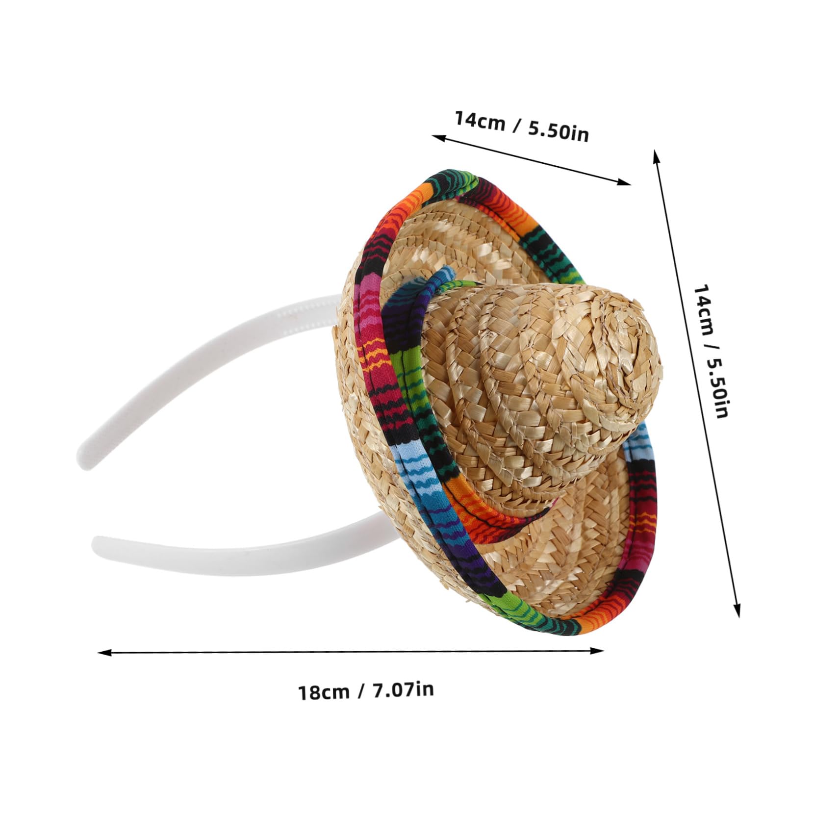Kisangel Mexican Headband for Pets Cute Decorative Dog Hairband with Bowknot Design for Parties and Photos Pet Accessory for Celebrations