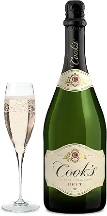 Cook's California Champagne Brut White Sparkling Wine, 750 mL bottle
