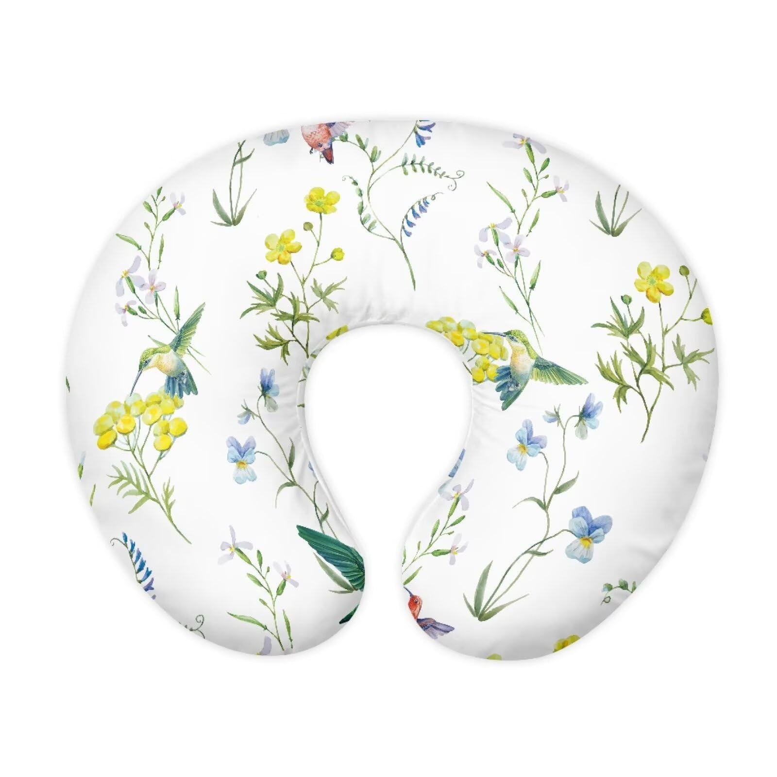 PJHEQOXE Nursing Pillow Cover Breastfeeding Pillow Slipcover, Birdie,Nursing Pillow Case for Newborn Boys Girls, Soft Fabric Fits Snug On Infant, Washable & Breathable
