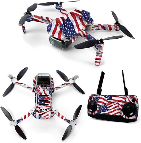 MightySkins Skin para DJI Mavic Mini Drone Quadcopter portátil – Patriot | Funda protectora de vinilo duradera y única | Fácil de aplicar, quitar y