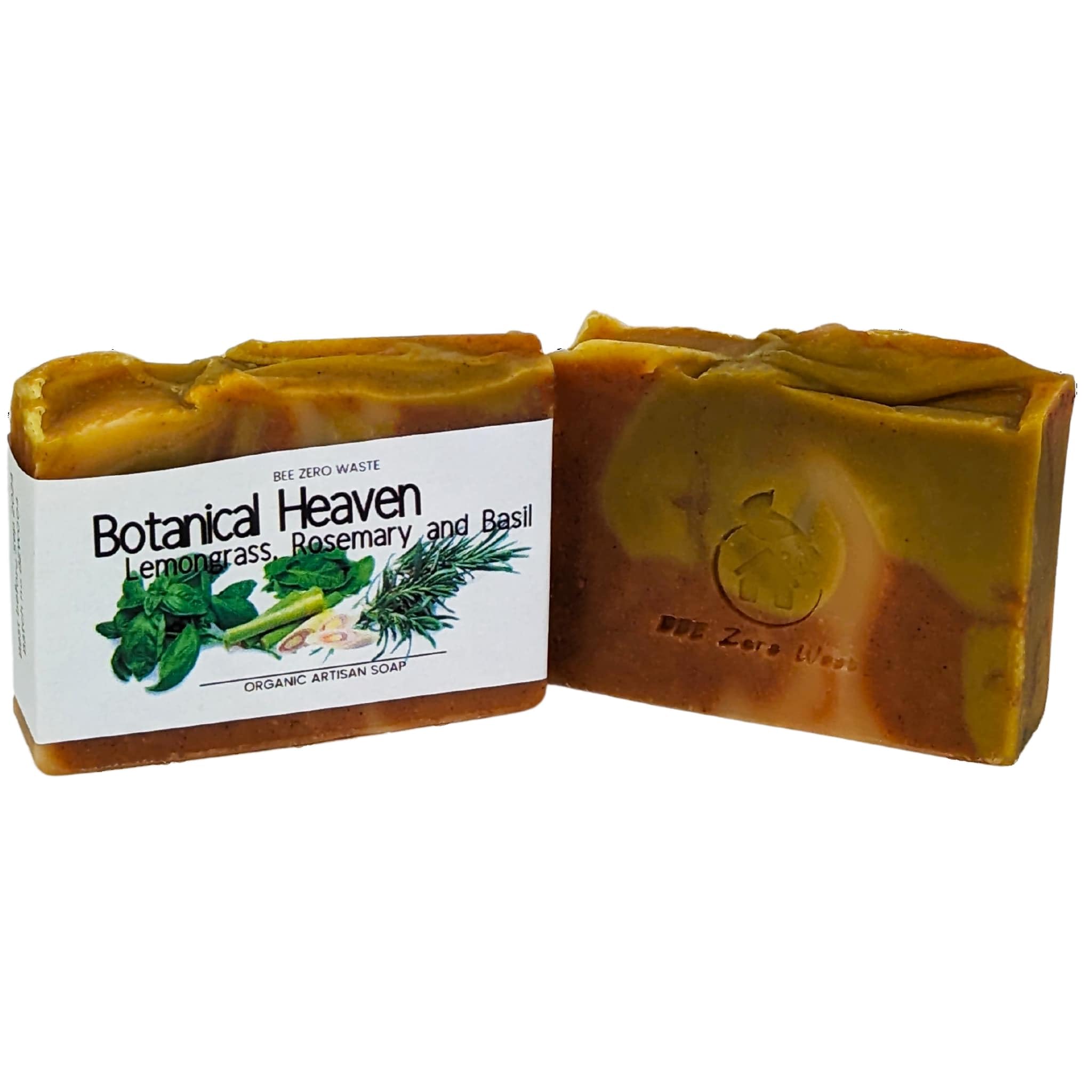 Soap Bar | UK Handmade | natural Organic Vegan | cold processed body soaps | cruelty, Palm oil and plastic free | botanical artisan soap (BOTANICAL HEAVEN- Lemongrass, Rosemary and Basil)