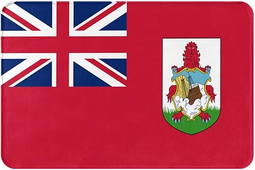 QIZYOQA Tapete de baño con diseño de bandera de Bermudas, antideslizante, de 16 x 24 pulgadas, para puerta de cocina