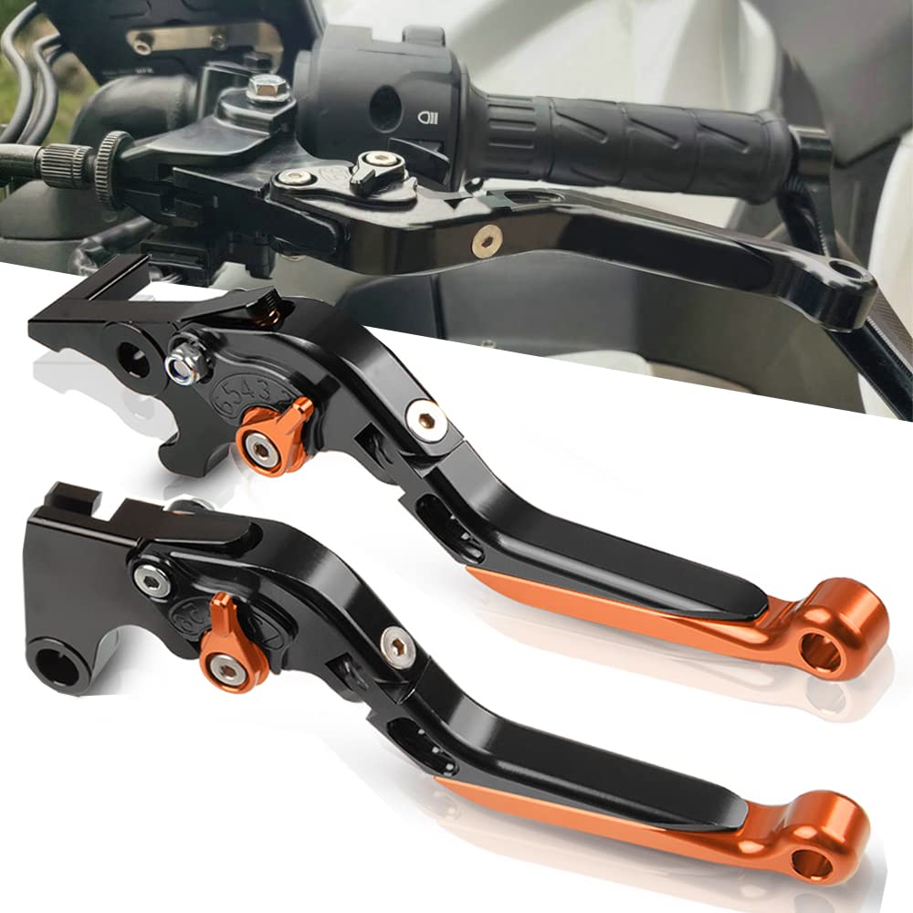 CNC Aluminium Lenkerenden Plug Für KTM Duke - Orange-Schwarz Design Mit Logo, Plug & Play