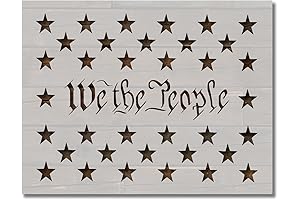 We the People Star Stencil Template