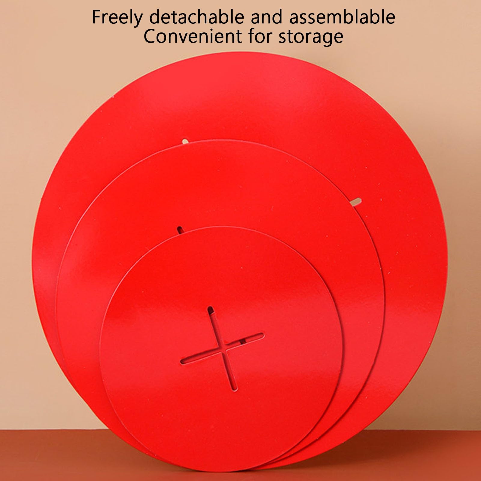 Générique Présentoir À Desserts À 3/5/6/7/8/9/10 Niveaux, Grand Support De Présentation De Gâteaux, Capacité De Charge De 60 Kg, For Décoration De Fête Et De Mariage(Red,8-tier)