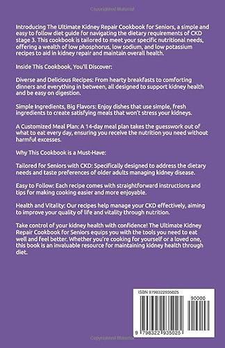 The Ultimate Kidney Repair Cookbook for Seniors: Simple Nutritious Low Phosphorus Low Sodium Low Pot