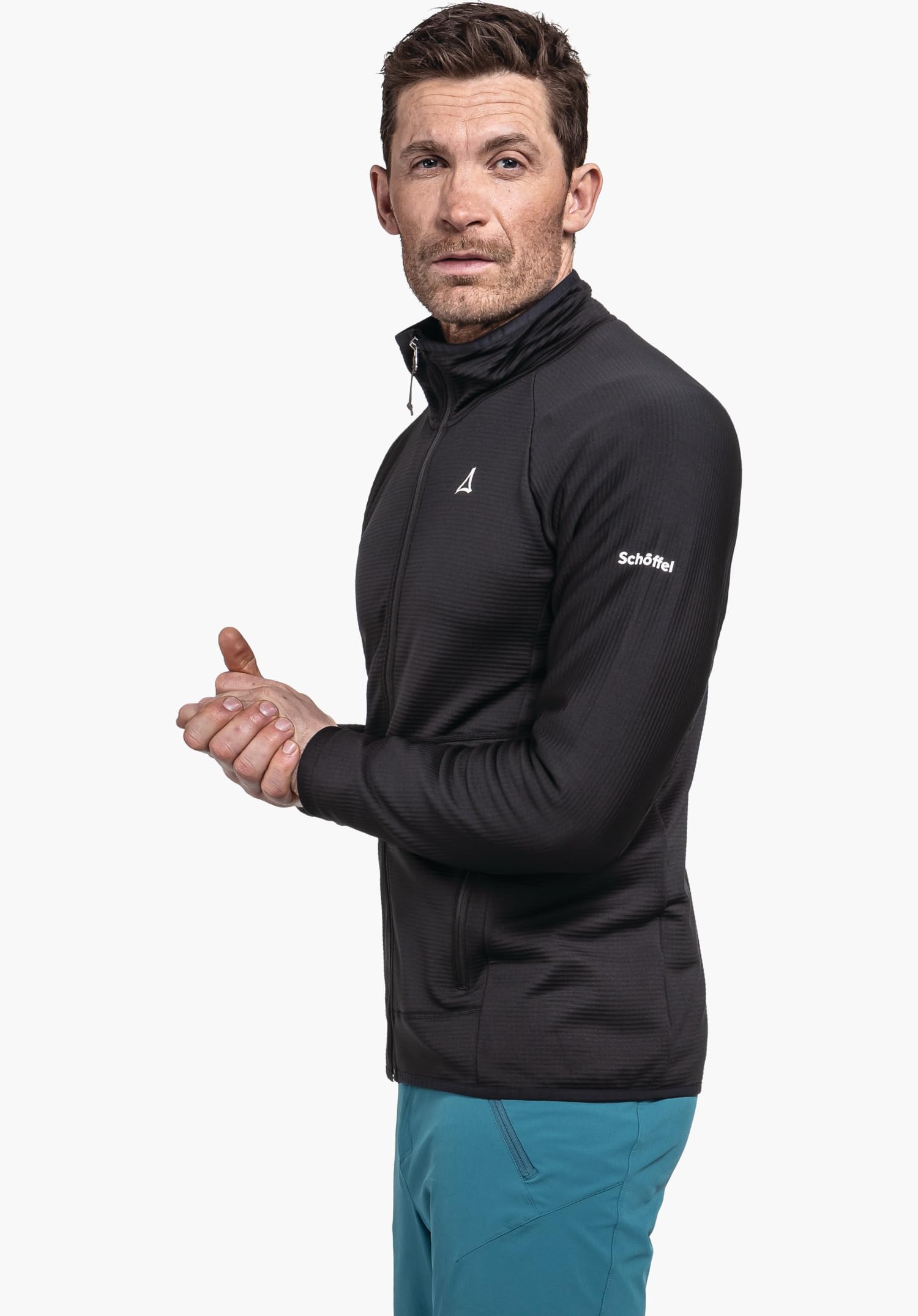 Schöffel Herren Fleece Jk Style Cascata MNS, leichte Fleecejacke mit Stehkragen aus 2-Wege-Stretch, wärmende Outdoorjacke mit 2 Außentaschen