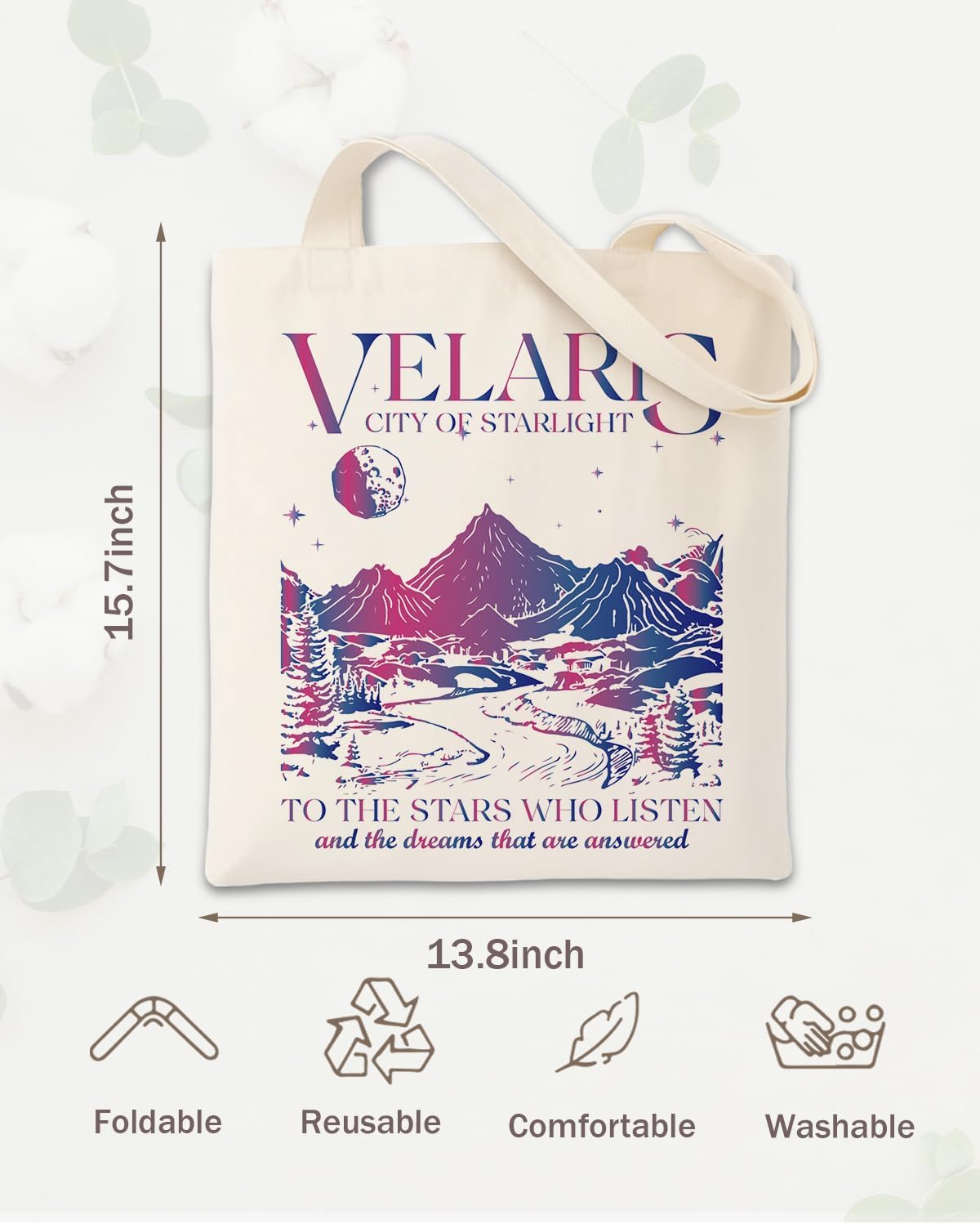 Dragon Shoulder Bag, Two Sided Printing Reusable Canvas Tote, Shoulder Bag for Casual Shopping Work, Book Lover Gift - Image 4