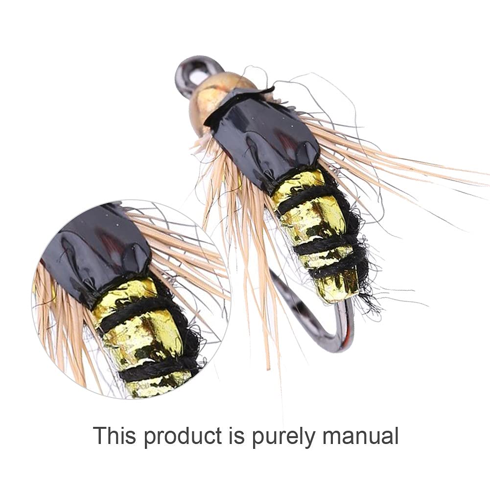 Kit De Leurres De Pêche à La Mouche Pour Pêche à La Truite - Mouches Sèches Et Humides - Assortiment De Mouches Terrestres Réalistes (24-A-06