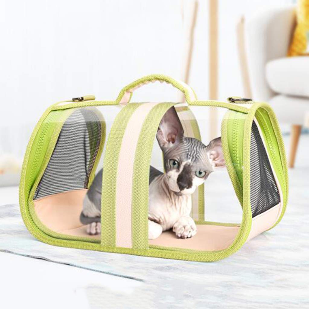 HLD Zaino per Animali Domestici,Zaino per Animali Domestici con Una Sola Spalla - Borsa per Animali Domestici Pieghevole Facile - Borsa per Animali Domestici Panoramica Trasparente