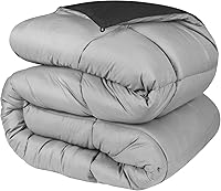 Vista 1 de Grand Down All Season Cobertor reversible con lado inferior alternativo, Sintético, Negro / Gris, Full/ Queen