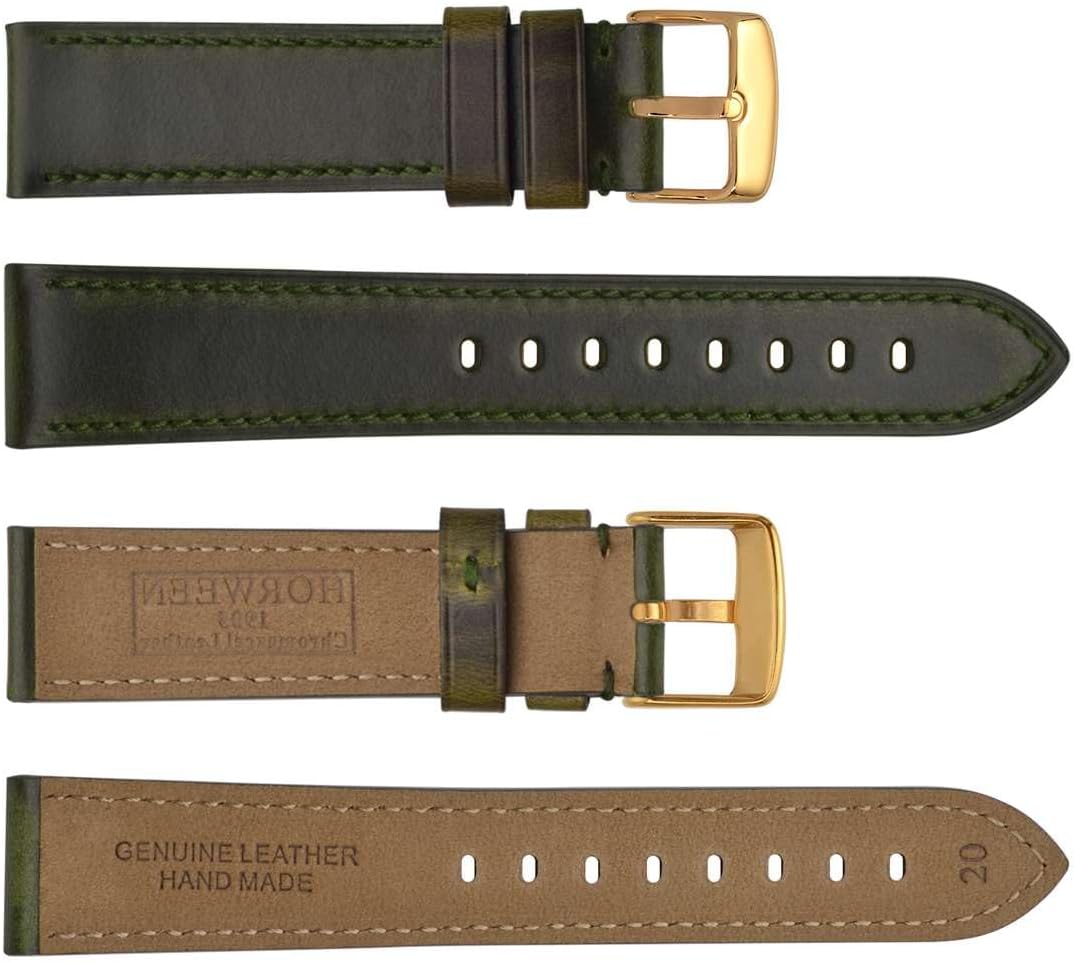 Leather Watch Band Women Watchband Men Gold Stainless Steel Buckle 18mm 19mm 20mm 21mm 22mm 23mm 24mm