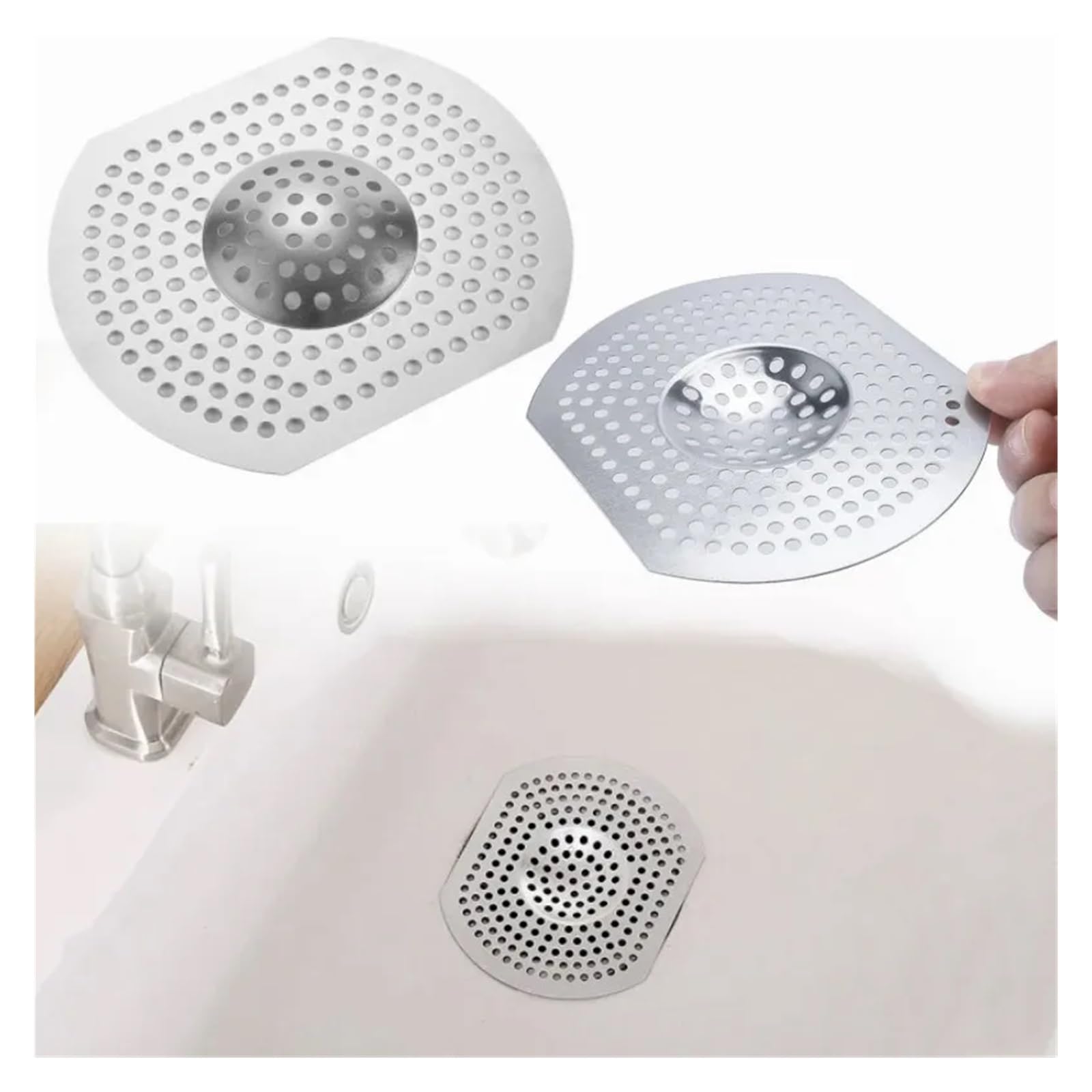 Aluminiowy filtr odpływowy do zlewu łapacz włosów korek filtr na odpady do kuchni i łazienki łatwy do czyszczenia idealny do wanien i skutecznej ochrony włosów przed grzechem