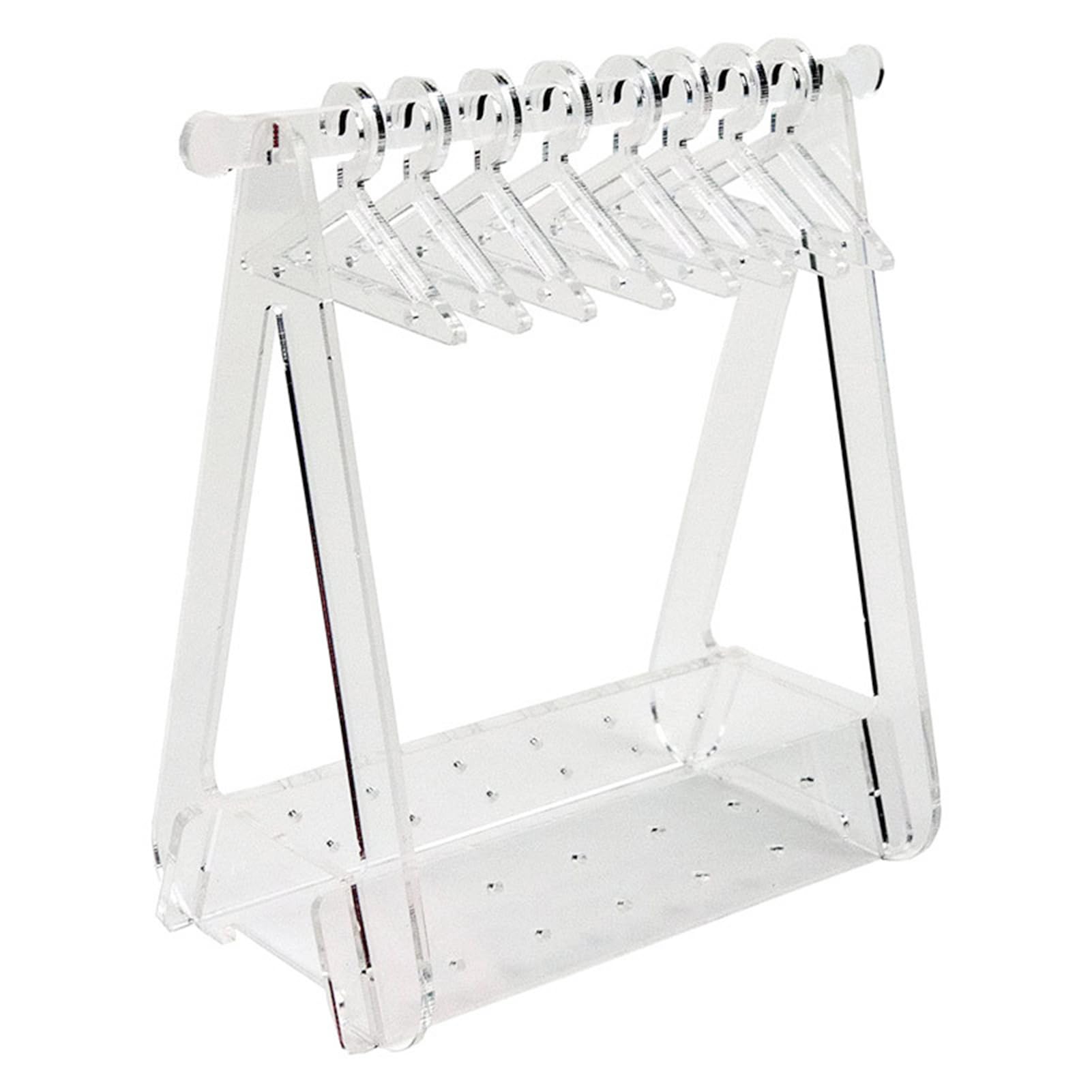 ZovatorZovator Earring Holder Stand Display, Earring Stand with Hangers Jewelry Organiser for Hanging Earrings Acrylic Earring Holder with 8 Mini Hangers Dangle Earring Hanging Organizer for Women Girls