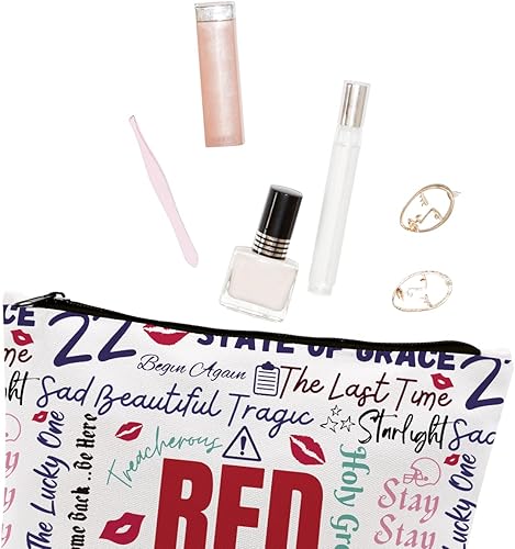 Miniatura 3 de Versión de álbum de música, bolsa de maquillaje, bolsa de aseo de viaje para mujeres, amantes de la música, regalo para fanáticos de TS, letras de