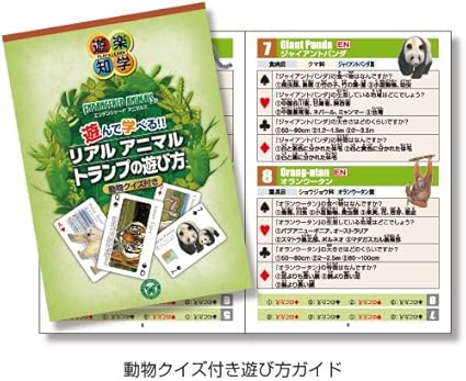 Amazon カロラータ トランプ 動物クイズ付 プラスチック製 動物 知育ゲーム リアルアニマルトランプ カードゲーム トランプ おもちゃ