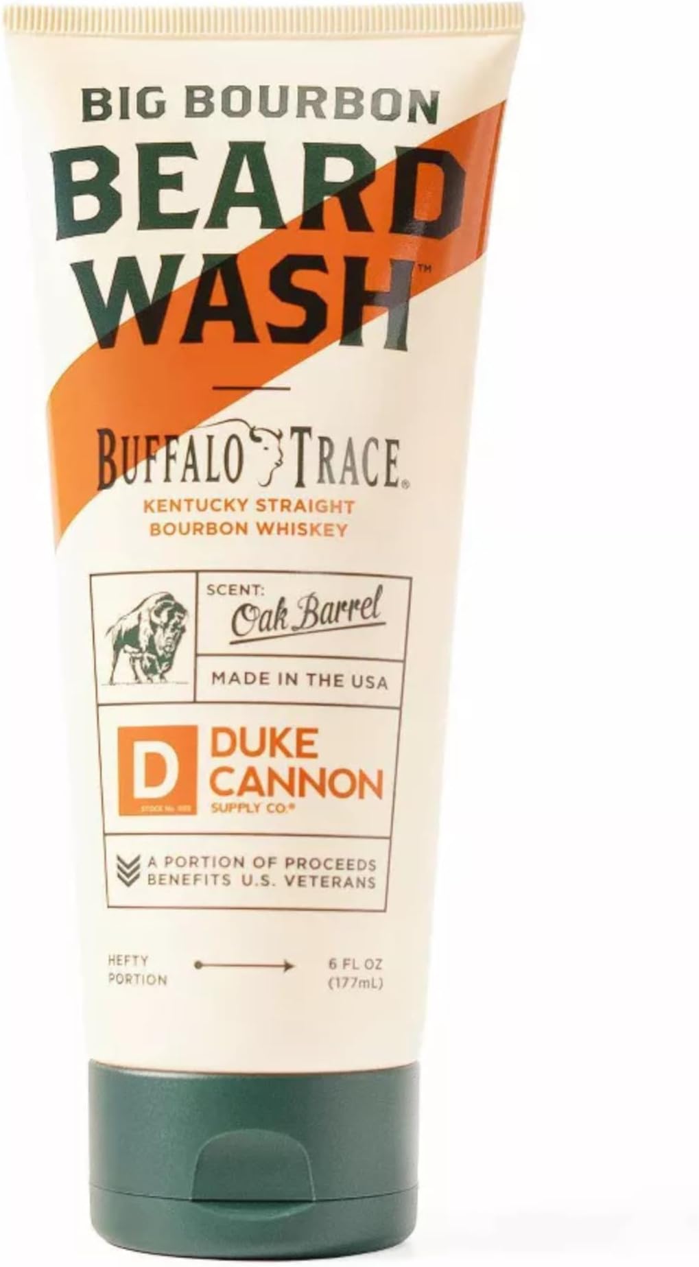 Supply Co. Big Bourbon Beard Wash, 177ml, Oak Barrel Scent - Made with Plant-based Ingredients to Strengthen, Rejuvenate, Soften and Condition