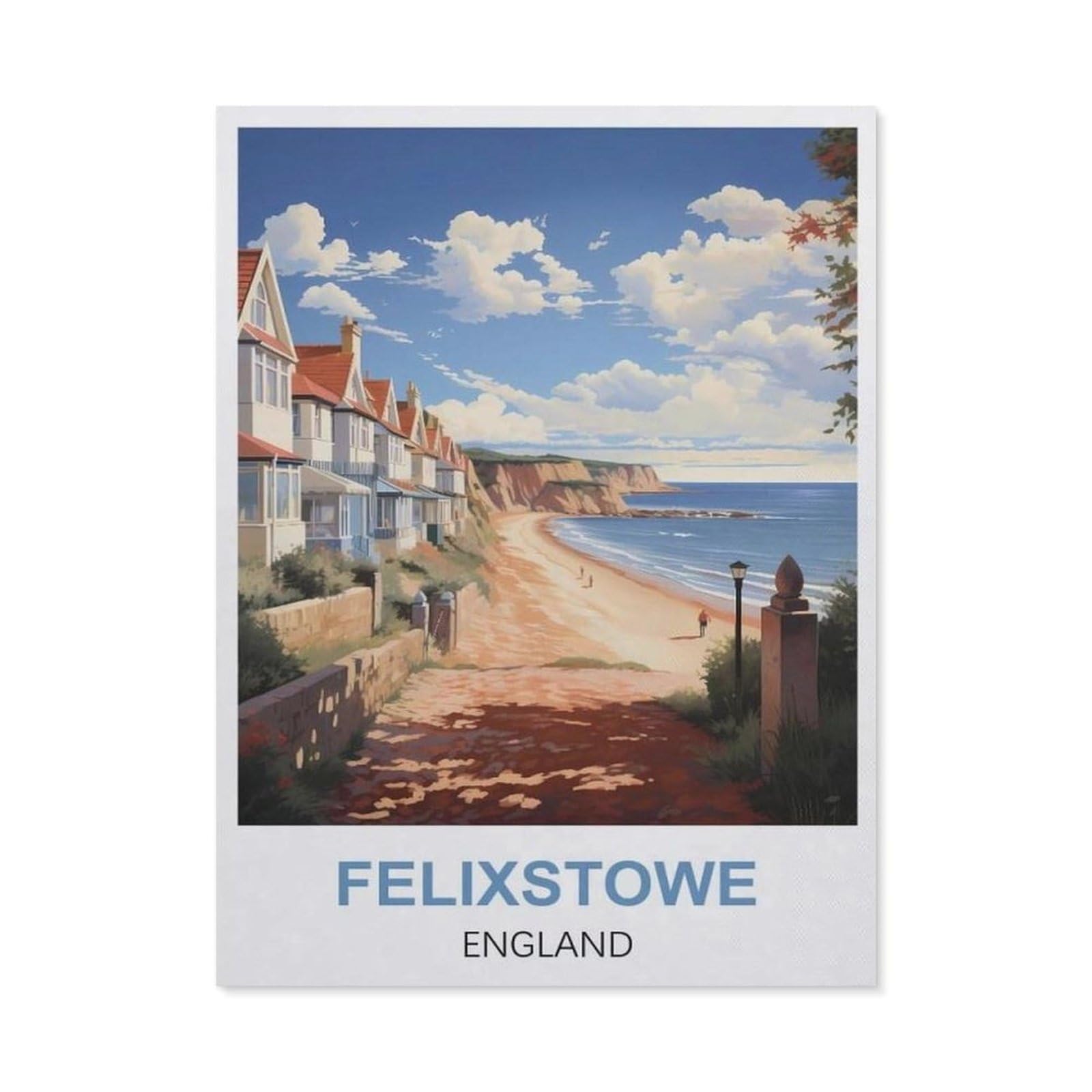 Tin Sign，Felixstowe England(15x30cm）