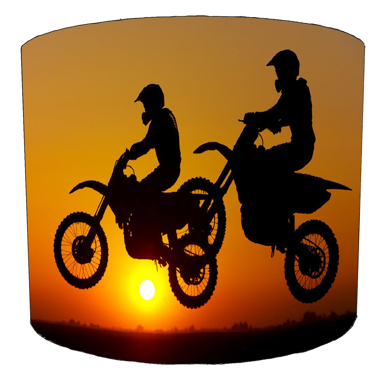 Motocross Dirt Bike Lampshade Lightshade (12) in 3 Sizes for Ceiling Light or Table Lamp Supercross Motorbike FMX Off Road Motorcycle Racing