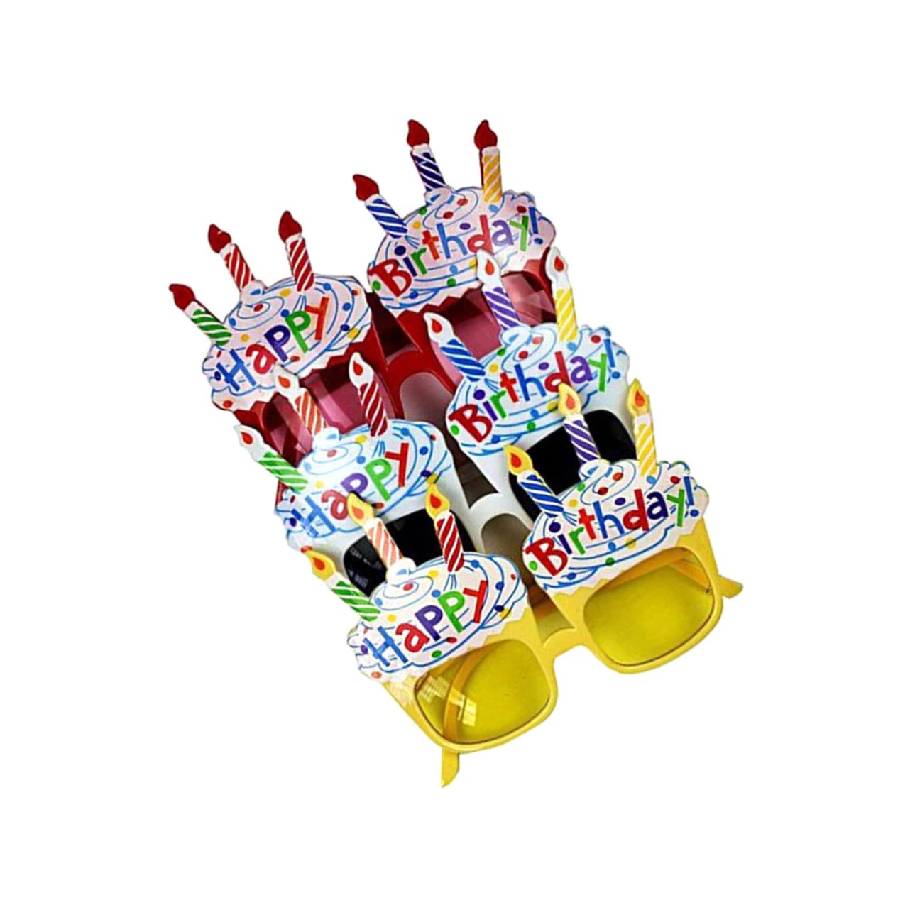 Zerodeko 9 Piezas Suministros Para La Fiesta Gafas Divertidas De La Novedad Gafas De Sol De Cumpleaños Gafas De Sol De La Novedad Gafas De Sol De Vela De Cumpleaños Constituir Niño Regalo