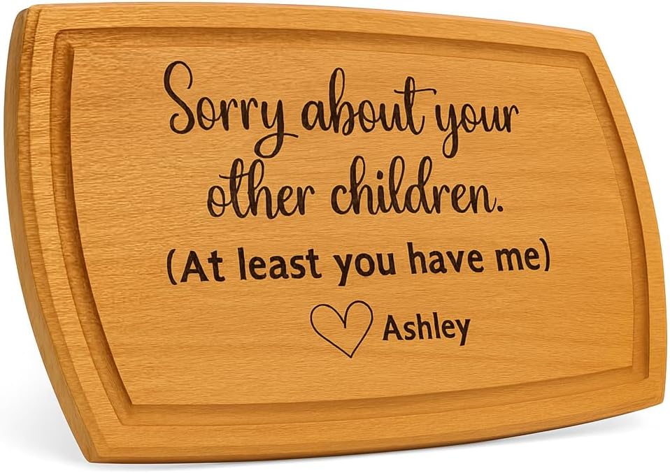 Personalized Christmas Cutting Board Gift For Mom And Grandma Engraved Charcuterie Tray Custom Cheese Board Holiday Kitchen Decor Keepsake For Mother’s Day Birthdays And Festive Celebrations