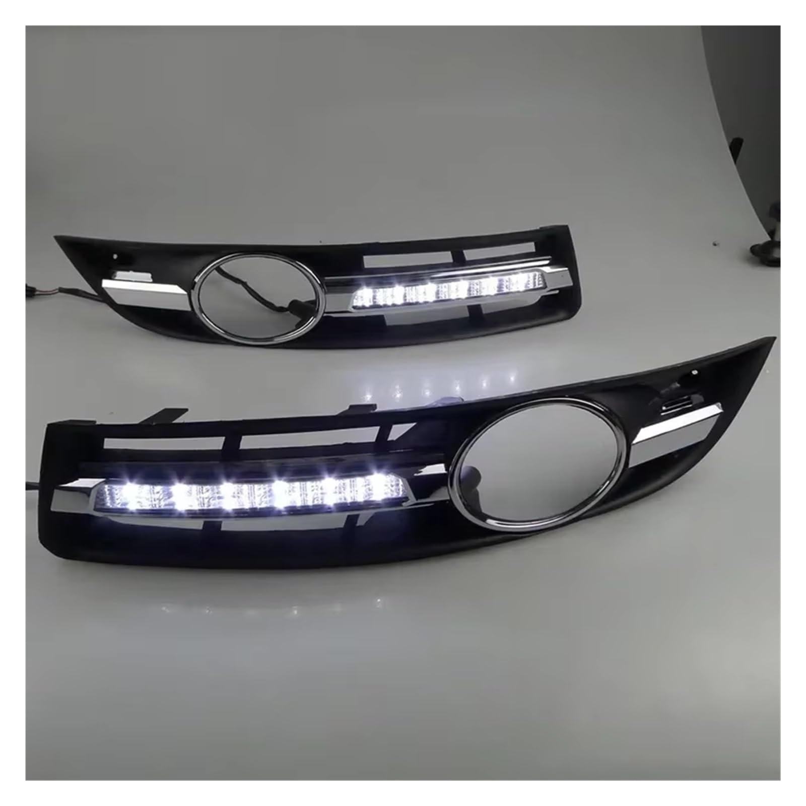Generico Auto LED 12V Luci Diurne Indicatori Di Direzione Gialli Fari Marcia Diurna Lampada Guida Automatica Fendinebbia Per Passat B6 2007 2008 2009 Fari