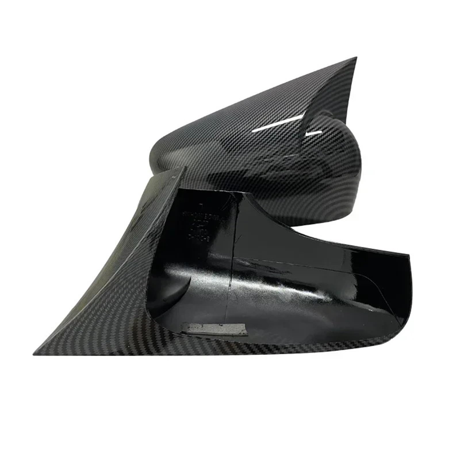 Naklejka przeciwmgielna na lusterko 2 szt. nakładek na lusterko boczne i wsteczne, włókno węglowe, połysk, czarne, pasujące do Renault Clio 4 2012-2019.(Carbon fiber pattern)