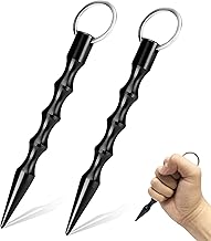 qingmeng Kubotan, Kubotan Selbstverteidigung Waffen Legal, Schlüsselanhänger Verteidigungs Waffen für Frauen Druckverstärker Selbstschutz Self Defense Keychain Schwarz