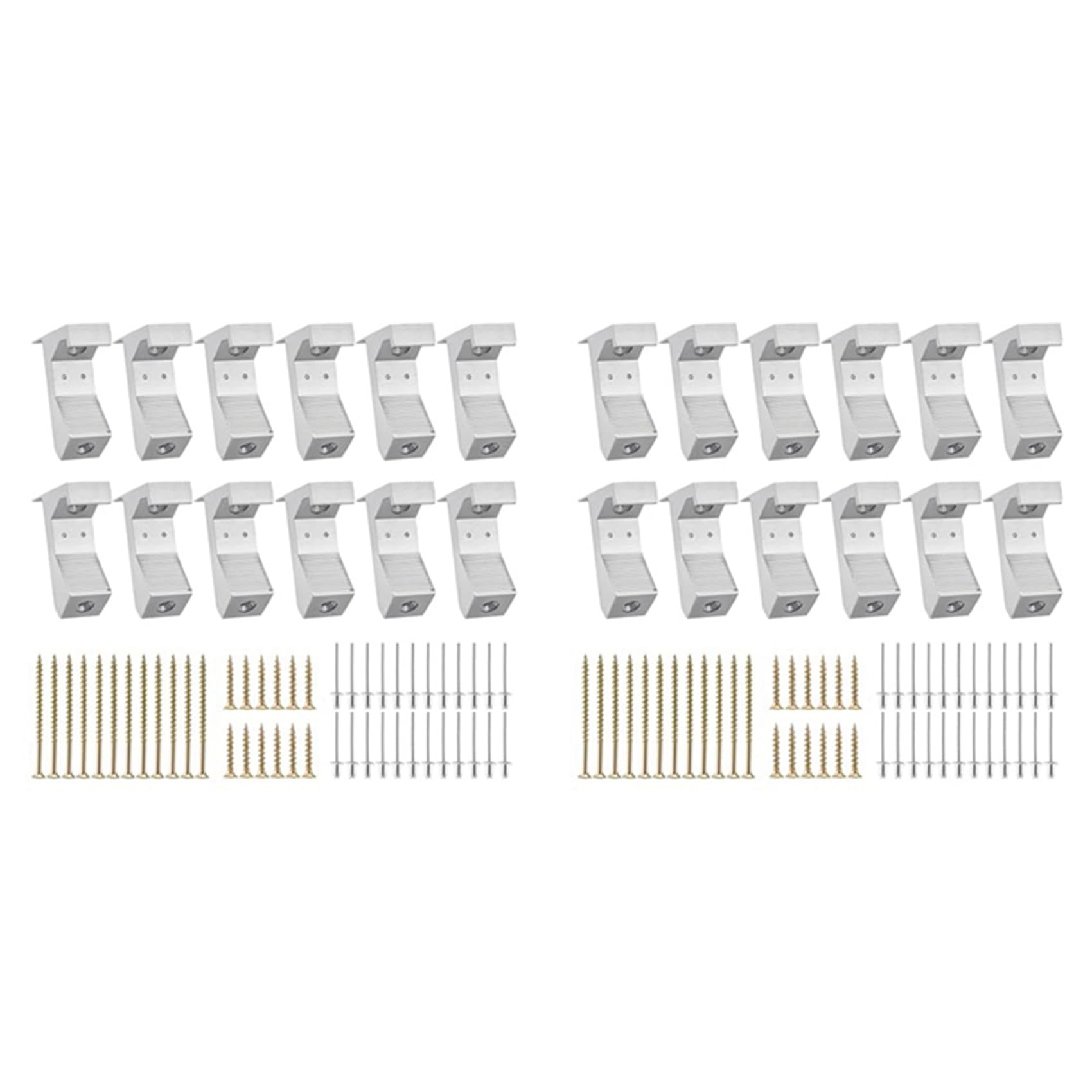 Jnchdghwa Silver&Gold Floor Repair Kit, No More Squeaks Kit Eliminates Floor Squeaks, Fits Most Carpet Hardwood Floors, For Fix Flooring,24Pcs