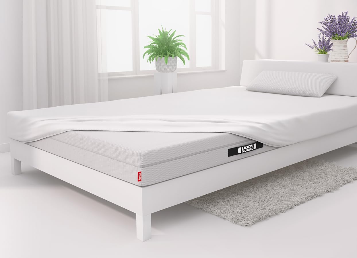 bett1 Bodyguard Jersey-Spannbettlaken Weiß 180-200x220 cm