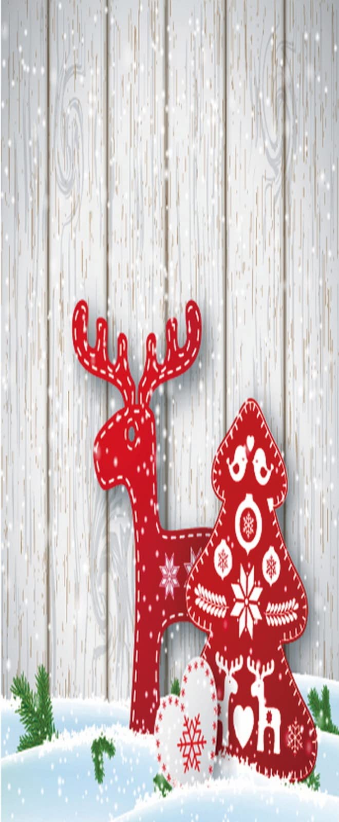 Poster de porte 3D Noël scandinave pour habiller votre salon cet hiver