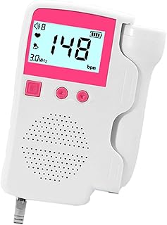 Qinlorgo Monitor de Batimentos Cardíacos Fetais, Detector Fetal Portátil para Casa (Rosa)(Qinlorgov0k39gqtw6-12)