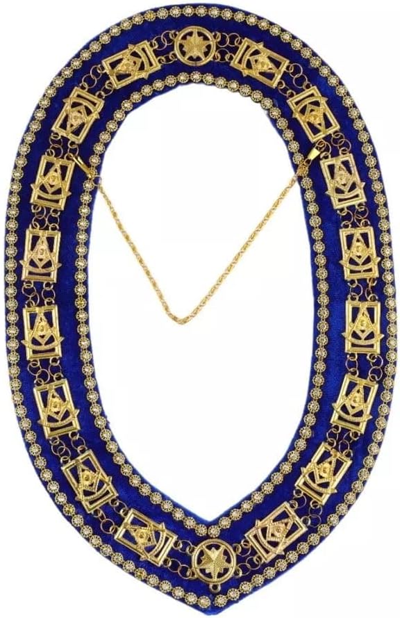 Handcrafted 100% Lambskin Masonic Grand Lodge Past Master Apron & Matching Chain Collar - Exquisite Regalia for Ceremonies