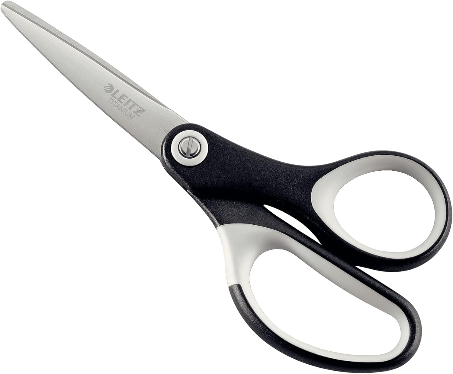 Leitz 150 mm Titanium Scissors, Right or Left Handed (Ambidextrous), Ergonomic Handle, Red