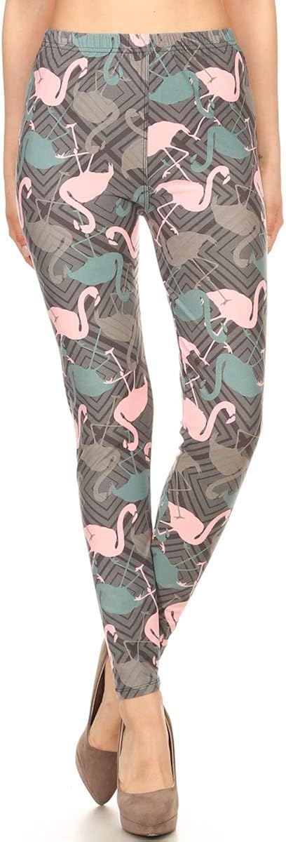 Leggings Depot High Waisted Checkered & Animal Print Leggings for Women - Regular, Plus, 1X3X, 3X5X at  Women’s Clothing store