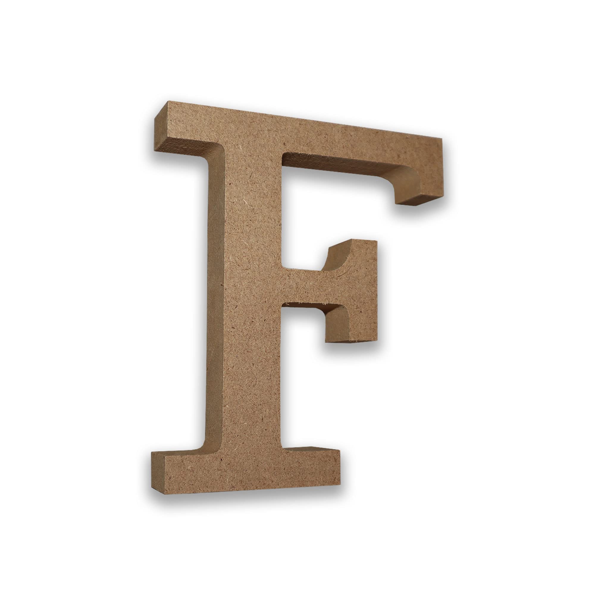 MDF Letter F - Large Free Standing Wooden Letter for Crafts & Personalised Names - 13cm H x 2cm D
