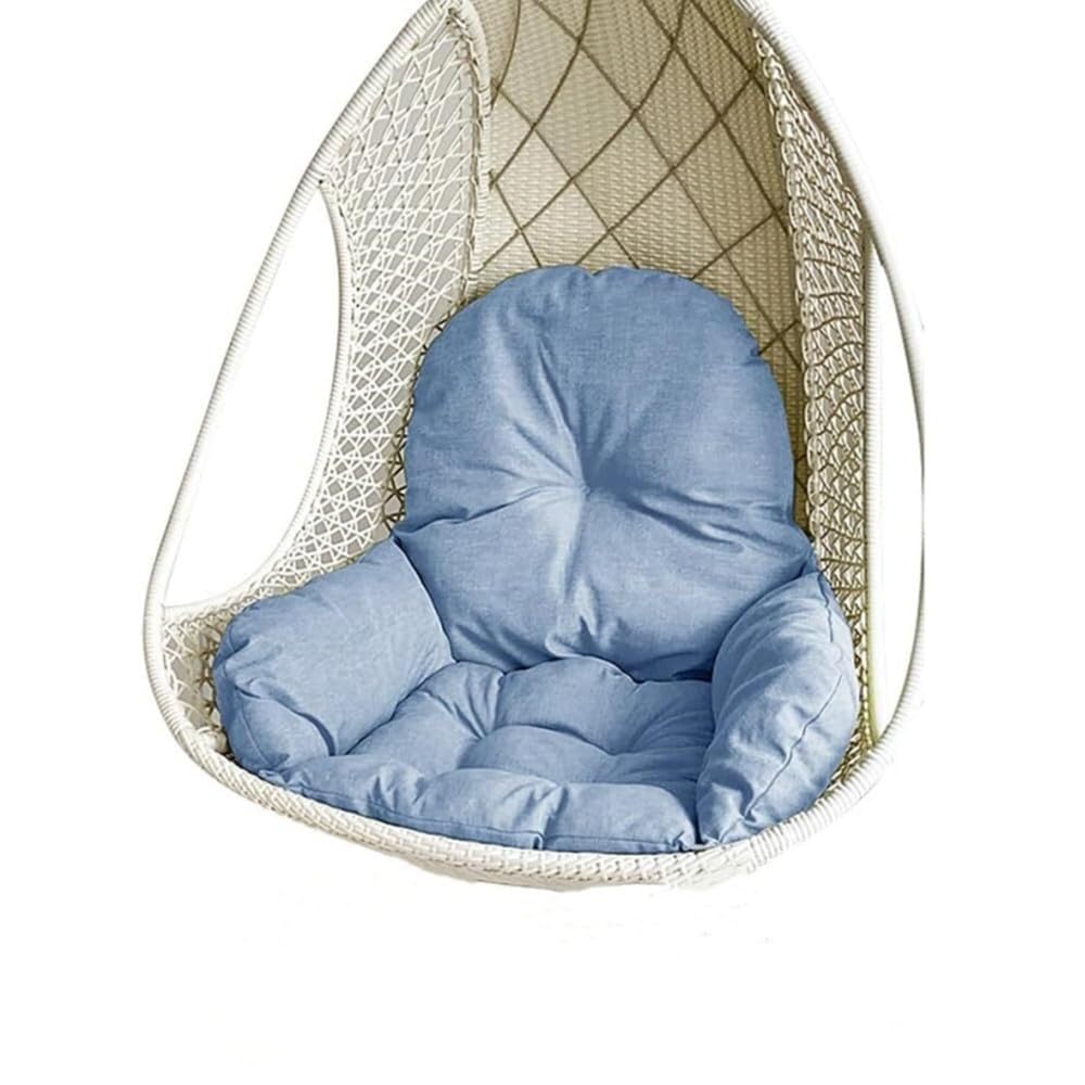 NMVAWIPT Chair Cushion Only- Pear Shaped Hanging Basket Seat - Cotton Linen For Indoor Outdoor Swing Use(Blue)