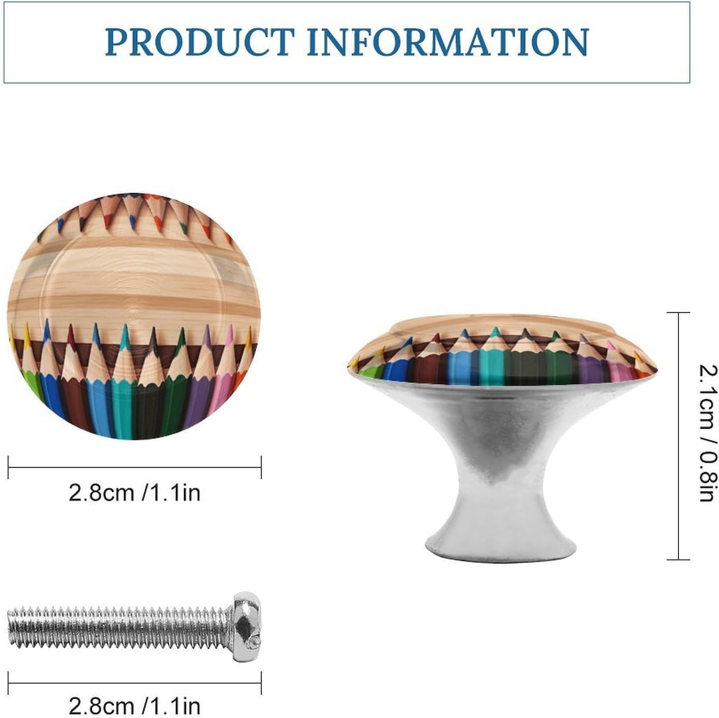 Cabinet Handles Round Drawer Pulls Colored Pencils Dresser Knobs for Cabinets and Drawers Handle Kitchen Cabinet Pulls for Bathroom Cupboard Drawers Cabinet Pulls for Kitchen Door
