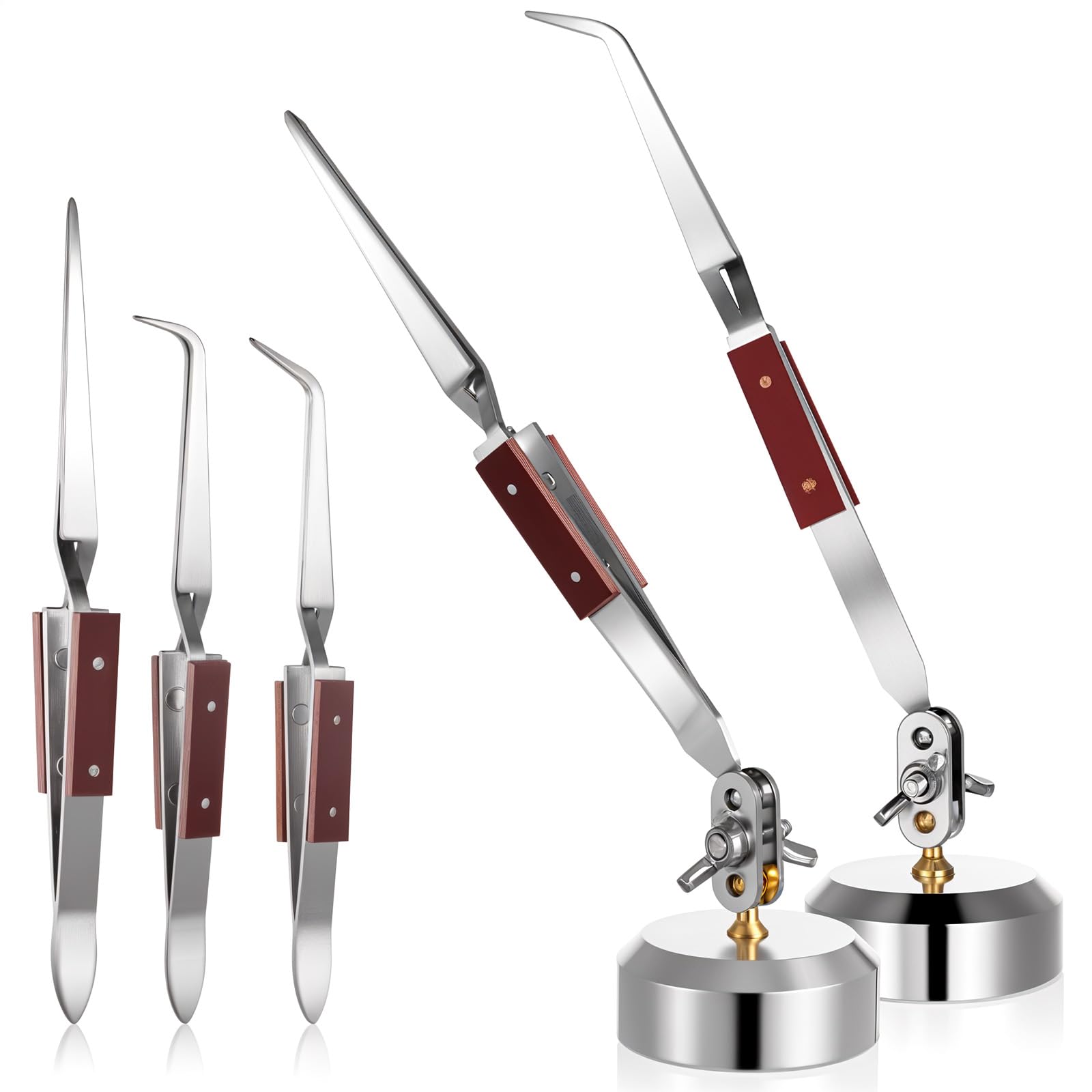 Pinces à souder lot de 5 avec support troisième main 360° pour la fabrication de bijoux