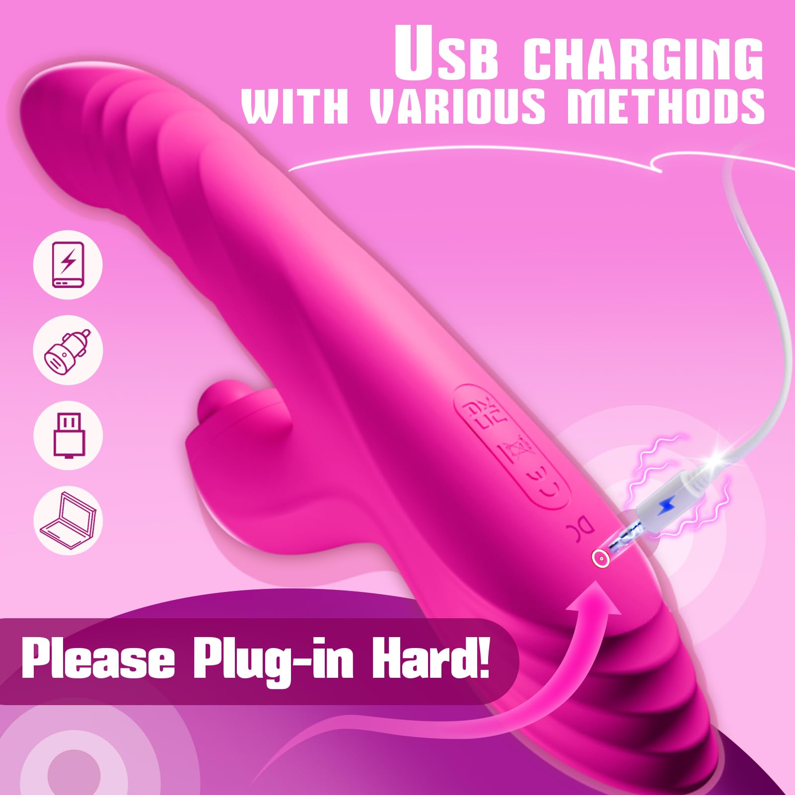 Vibrator Thrusting Dildo for Women Toendi G Spot Rose Toy Clitoral Stimulator Sex Toys Dildos Vibrator with 10 Vibration 7 Thrust Mode with Licking, Rabbit Vibrators Adult Sex Toy Couple AI Sync Games: Toendi Adult Sex Toy Thrusting Dildo - Sex Toys for Women Rabbit Vibrator with 10 Vibrating 7 Thrusting & 5 Pulsing Modes, G Spot Clitoral Vibrators for Adult Female and Couples Games