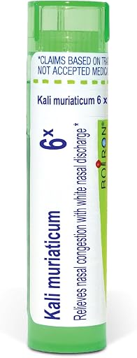 Boiron Kali Muriaticum 6X for Nasal Congestion with White Nasal Discharge - 80 Pellets