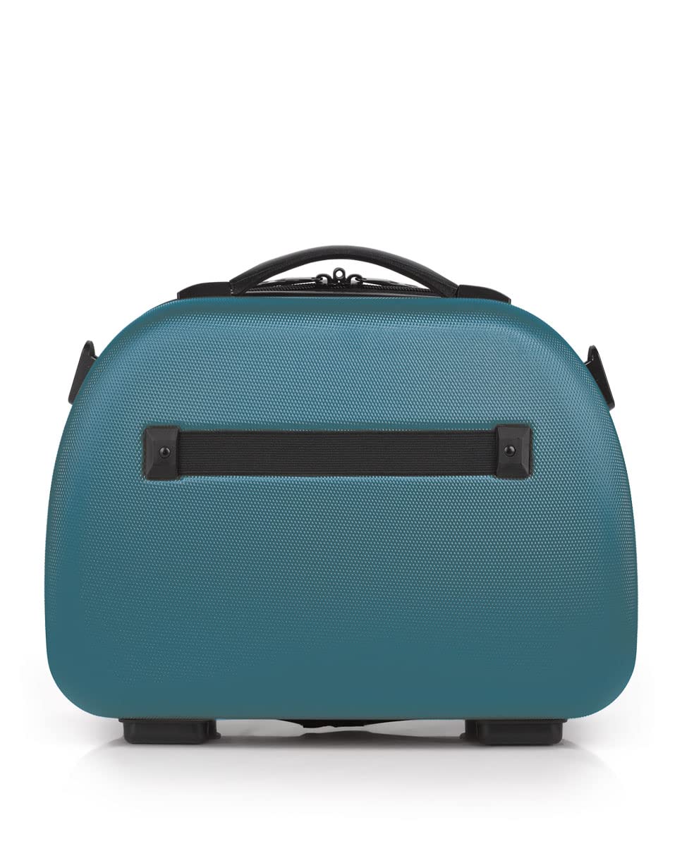 Gabol - Neceser de Viaje Rígido Paradise XP 35x28x17cm - Peso 0,9kg con Capacidad de hasta 12L - con Acople a Maleta, Correa y Forro de Material Reciclado - Diseño Español en ABS - Verde