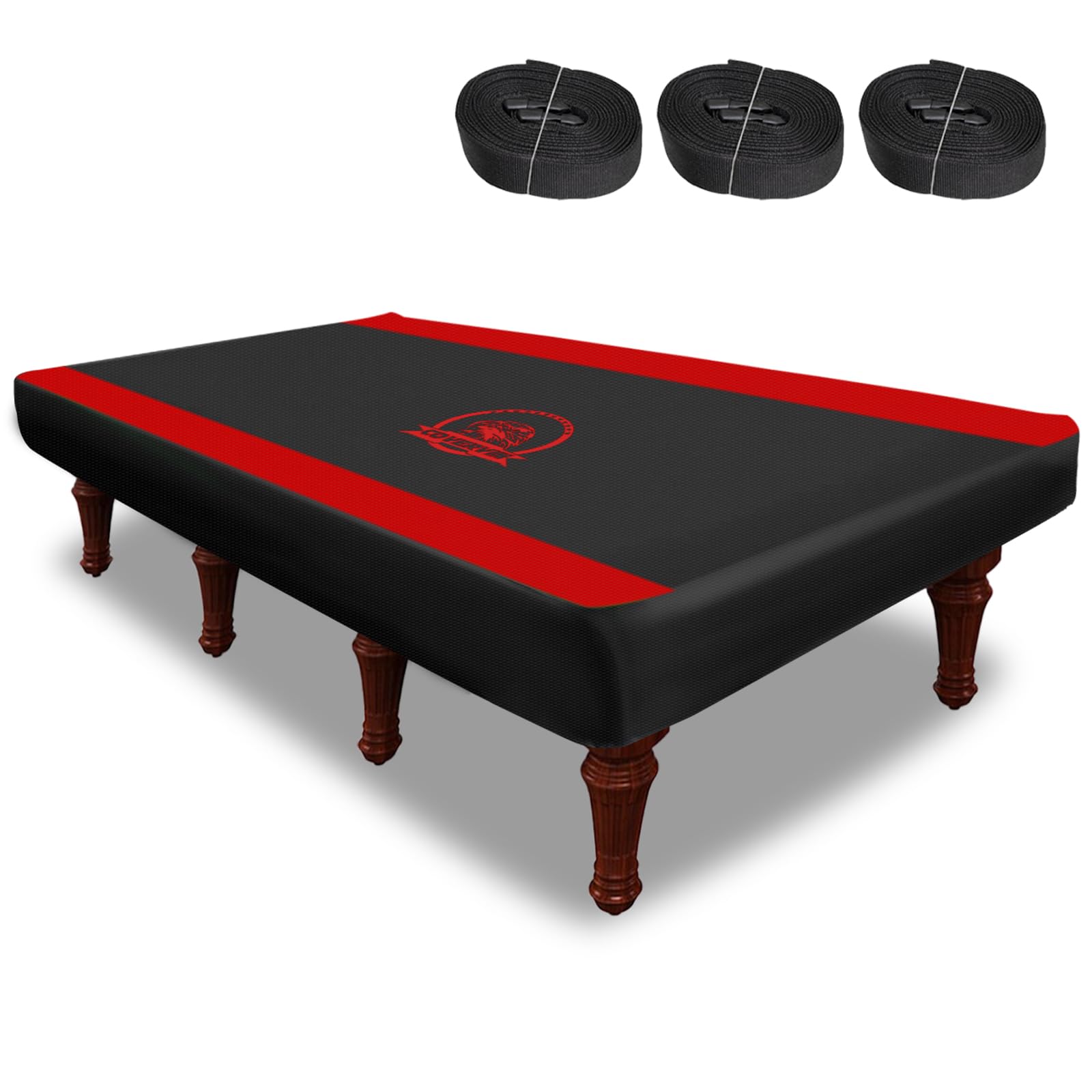Funda para mesa de billar de tela Oxford 210D premium de 7 pies COVERVIN color rojo