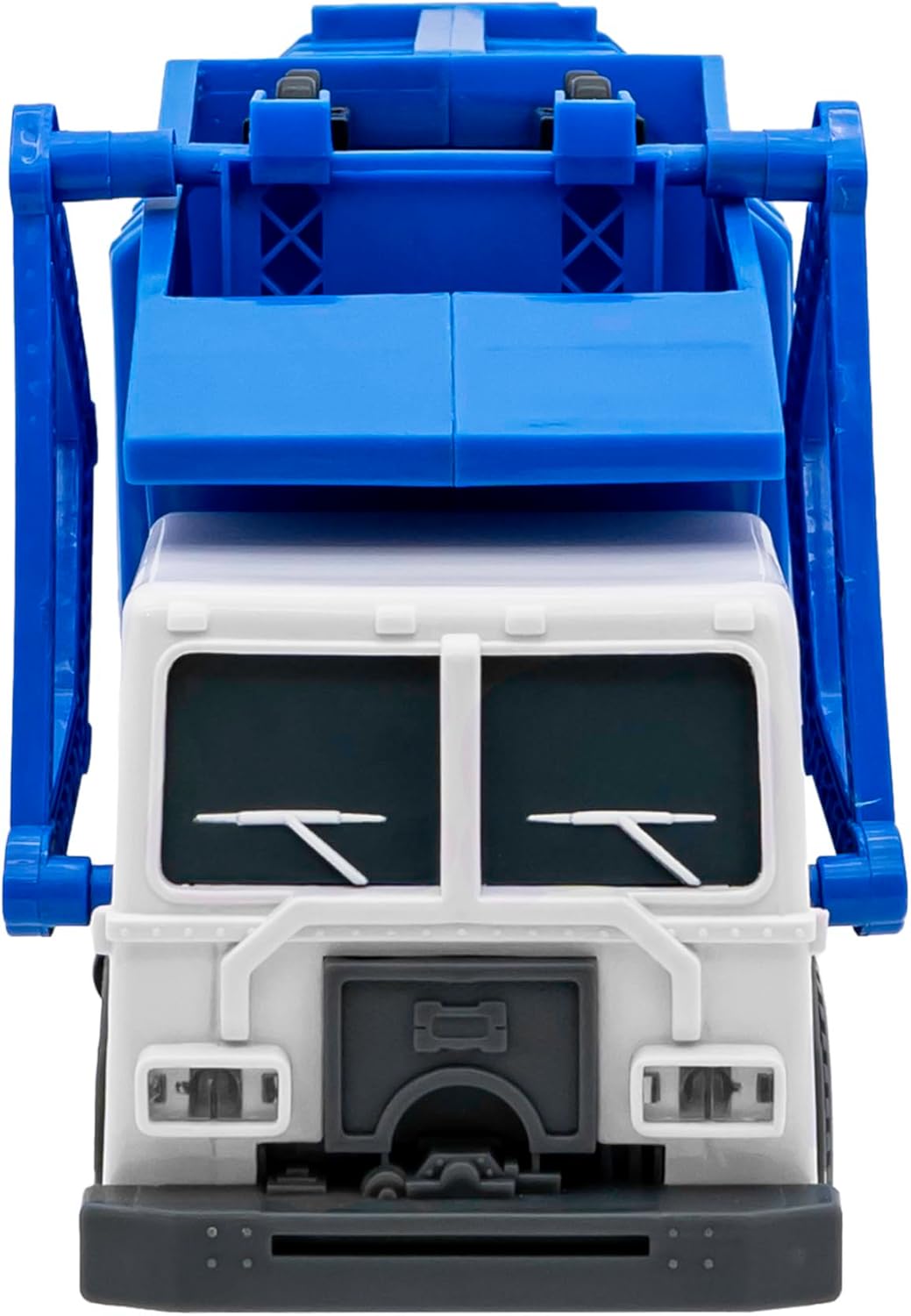 Mighty Fleet Action Drive 16” Garbage Truck Toy – Motion‑Drive Motorized Dumping, Flashing Lights & Real Engine/Backup Sounds, Shift‑Knob Control, Batteries Included, Kids Ages 3 +