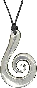 Maori Koru Wave Anhänger Aus Zinn - Handgegossen, Traditionelles Design Aus Neuseeland