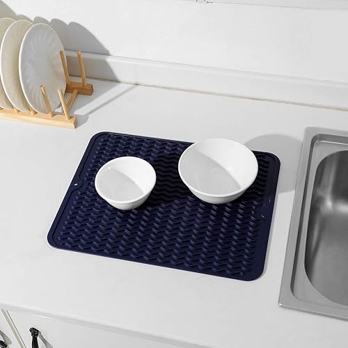 Miniatura 7 de Silicone Dish Drying Mat for Multiple Usage,Easy clean,Eco-friendly,Heat-resistant Silicone Mat for Kitchen Counter or Sink,Refrigerator or drawer