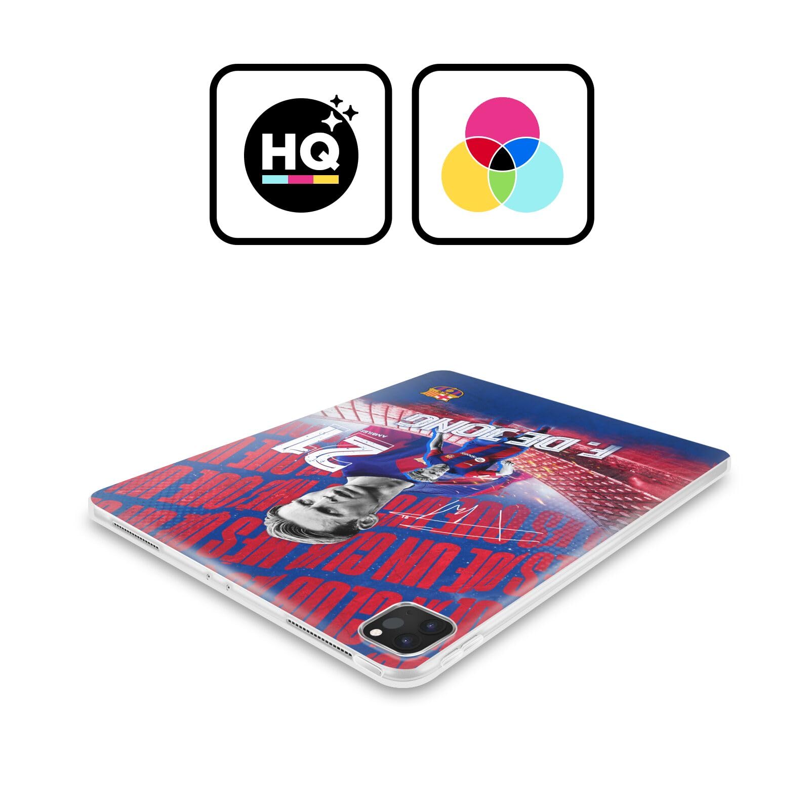 Head Case Designs Officially Licensed FC Barcelona Frenkie de Jong 2023/24 First Team Soft Gel Case Compatible with Samsung Galaxy Tab S8 Ultra